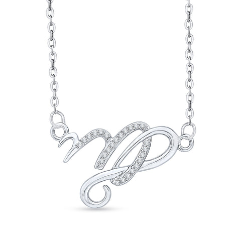 KATARINA Horoscope Virgo Zodiac Sign Diamond Pendant Necklace (1/20 cttw)