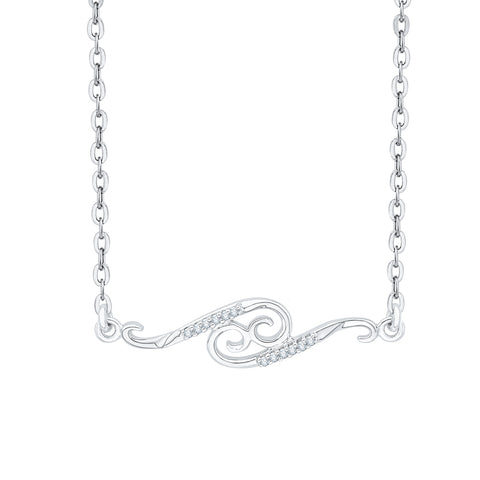 KATARINA Diamond Accent Horoscope Cancer Zodiac Sign Pendant Necklace