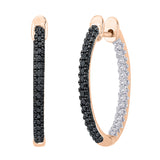 10K Rose Gold~Black and White Diamond