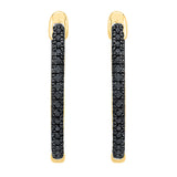 10K Yellow Gold~Black and White Diamond