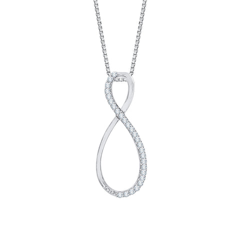KATARINA Diamond Infinity Pendant Necklace (1/10 cttw)