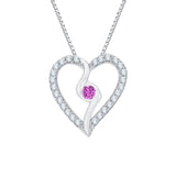10K White Gold~Pink Sapphire