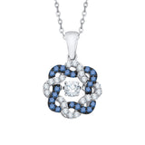 10K White Gold~Blue and White Diamond