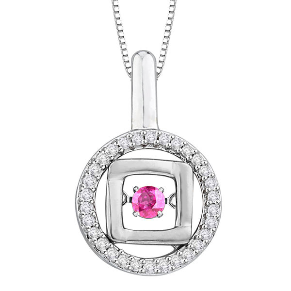 14K White Gold-Pink Sapphire