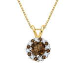14K Yellow Gold~Brown and White Diamond, 10K Yellow Gold~Brown and White Diamond