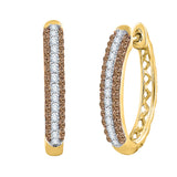 14K Yellow Gold~Brown and White Diamond, 10K Yellow Gold~Brown and White Diamond