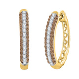14K Yellow Gold~Brown and White Diamond, 10K Yellow Gold~Brown and White Diamond