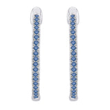 14K White Gold~Blue and White Diamond, 10K White Gold~Blue and White Diamond