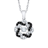 10K White Gold~Black and White Diamond