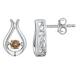 10K White Gold~Brown Diamond