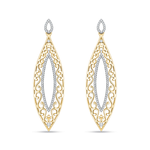14K White and Yellow Gold