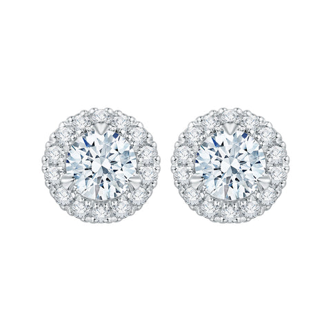 KATARINA Round Brilliant Cut Diamond Fashion Earrings (5/8 cttw GH, SI2)