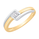 10K White and Yellow Gold