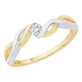 10K White and Yellow Gold