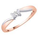 10K White and Rose Gold