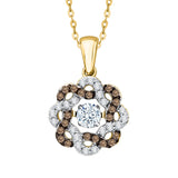14K Yellow Gold~Brown and White Diamond, 10K Yellow Gold~Brown and White Diamond