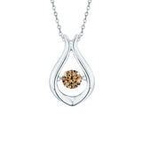 14K White Gold~Brown Diamond, 10K White Gold~Brown Diamond, Sterling Silver~Brown Diamond