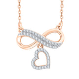 10K Rose Gold~White Diamond