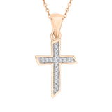 14K Rose Gold~White Diamond, 10K Rose Gold~White Diamond
