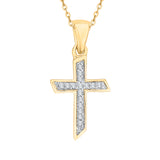 14K Yellow Gold~White Diamond, 10K Yellow Gold~White Diamond