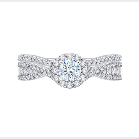 KATARINA 1 cttw Diamond Halo Engagement Ring GH-I1-I2