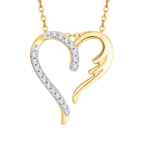 KATARINA Diamond Heart Pendant Necklace (1/10 cttw)