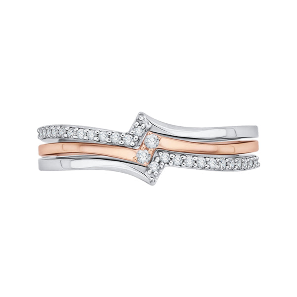 10K White and Rose Gold