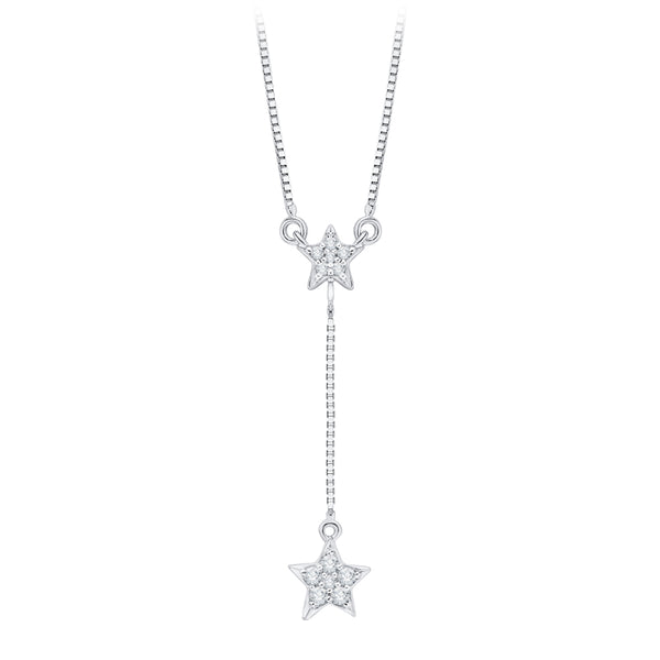 10K White Gold~White Diamond,Sterling Silver~White Diamond