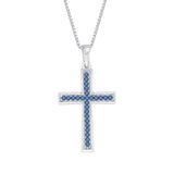 10K White Gold~Blue Diamond