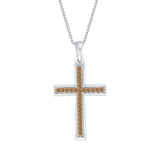 Sterling Silver~Brown Diamond