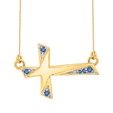 10K Yellow Gold~Blue Diamond