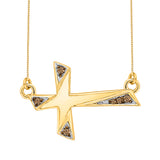 10K Yellow Gold~Brown Diamond