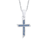 10K White Gold~Blue Diamond