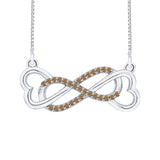 10K White Gold~Brown Diamond