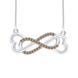 10K White Gold~Brown Diamond