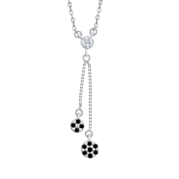 10K White Gold~Black and White Diamond