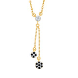 10K Yellow Gold~Black and White Diamond