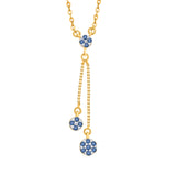 10K Yellow Gold~Blue and White Diamond