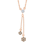 10K Rose Gold~Brown and White Diamond