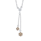 10K White Gold~Brown and White Diamond