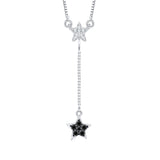 10K White Gold~Black and White Diamond