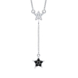 10K White Gold~Black and White Diamond
