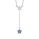 10K White Gold~Blue and White Diamond