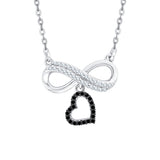 10K White Gold~Black and White Diamond