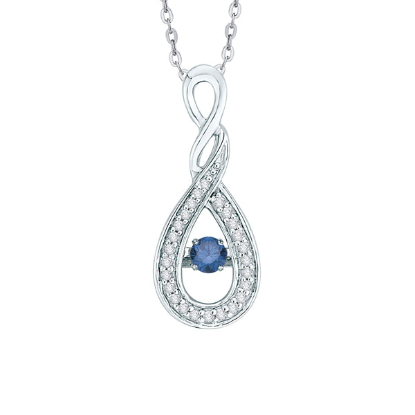 10K White Gold~Blue and White Diamond