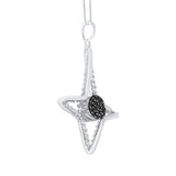 10K White Gold~Black and White Diamond