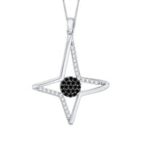 10K White Gold~Black and White Diamond