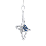 10K White Gold~Blue and White Diamond
