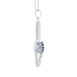 10K White Gold~Blue and White Diamond