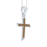 10K White Gold~Brown Diamond
